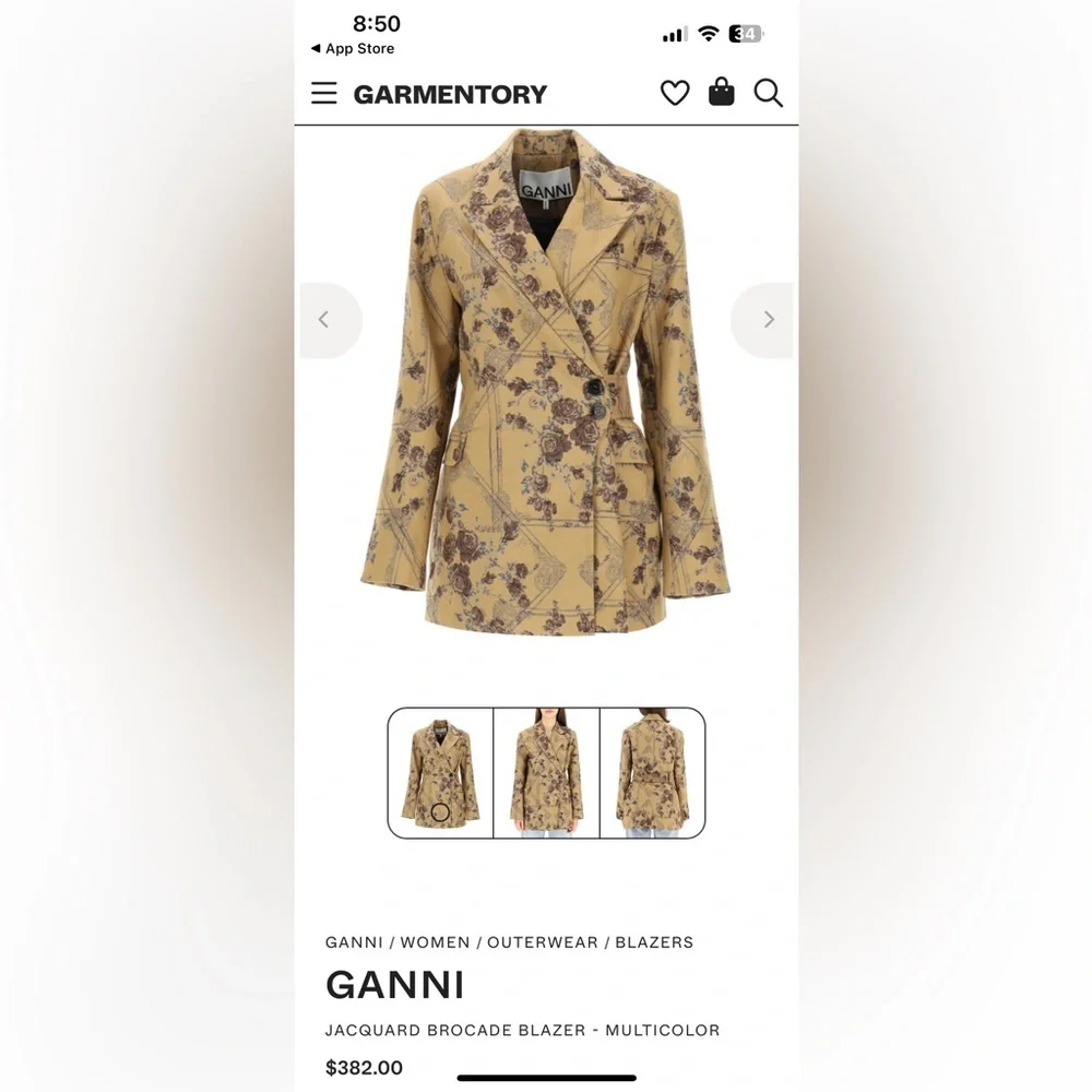 GANNI Jacquard Brocade Blazer - Picture 9 of 9
